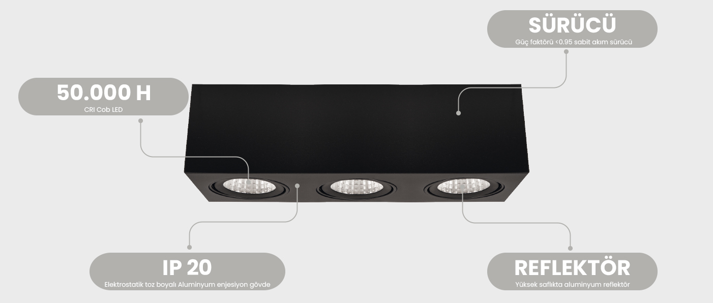 CARLA SERIES | MS 612-3-118 SURFACE MOUNTED