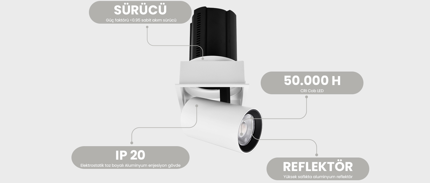 VİGGO SERİSİ MD 903-100 SIVA ALTI SPOT