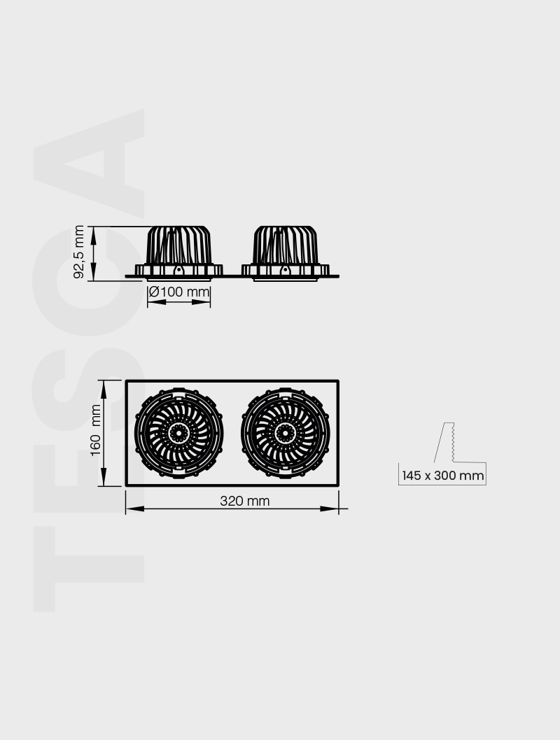Masialux MD 101-2-100 Receessed Lighting Recessed Lighting armatürü
