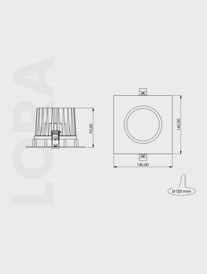 Masialux MD 160-1-100 Sıva Altı Aydınlatma Sıva Altı Aydınlatma armatürü